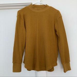 Madewell mockneck waffle shirt